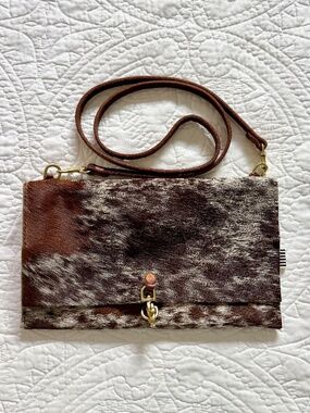 Meanwhile Back on the Farm Cow hide print Shoulder bag purse